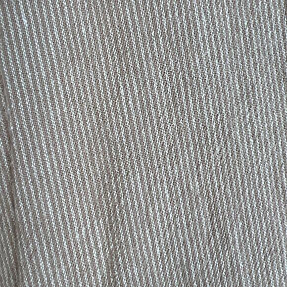 Gibson Latimer Linen Blend Wide Leg Women's Pants Tan White Stripe Size 8 - Picture 3 of 9